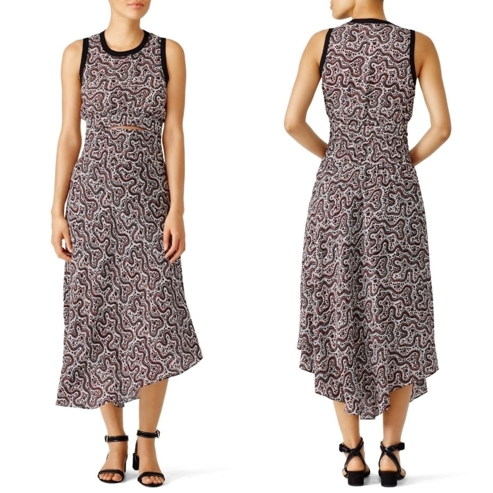 A.L.C. Sandra Silk Cutout Midi Dress Size 6